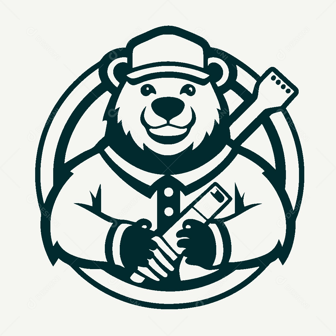 Modelo de Logotipo de Urso Vetor EPS