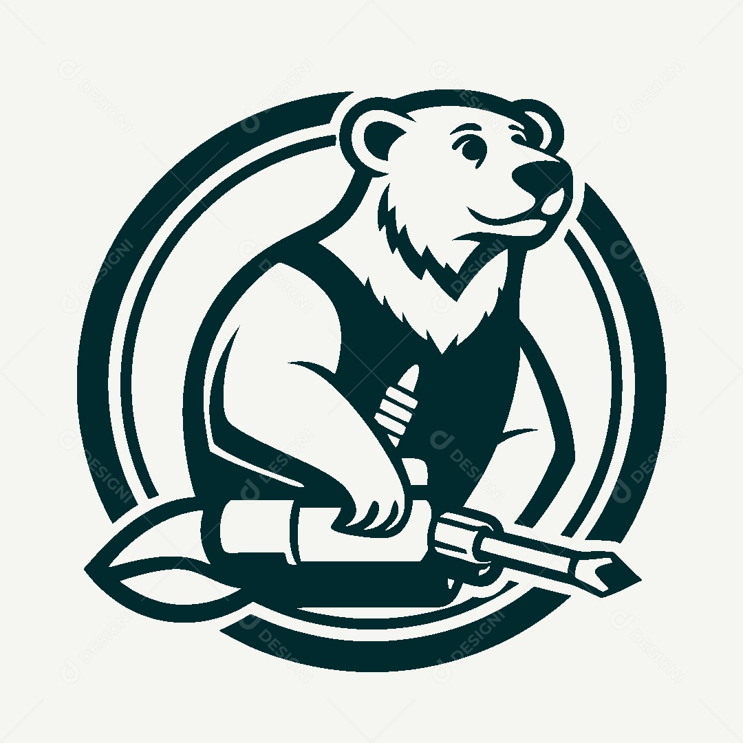 Modelo de Logotipo de Urso Vetor EPS