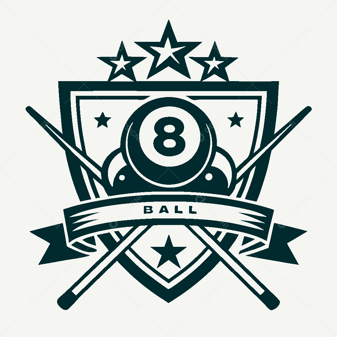 Modelo de Logo de Sinuca Vetor EPS