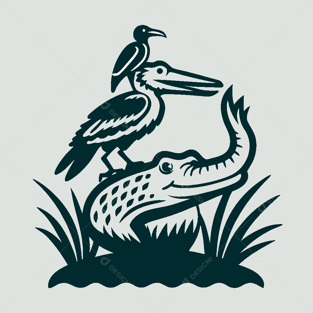 Modelo de Logo de Fauna e Flora Vetor EPS