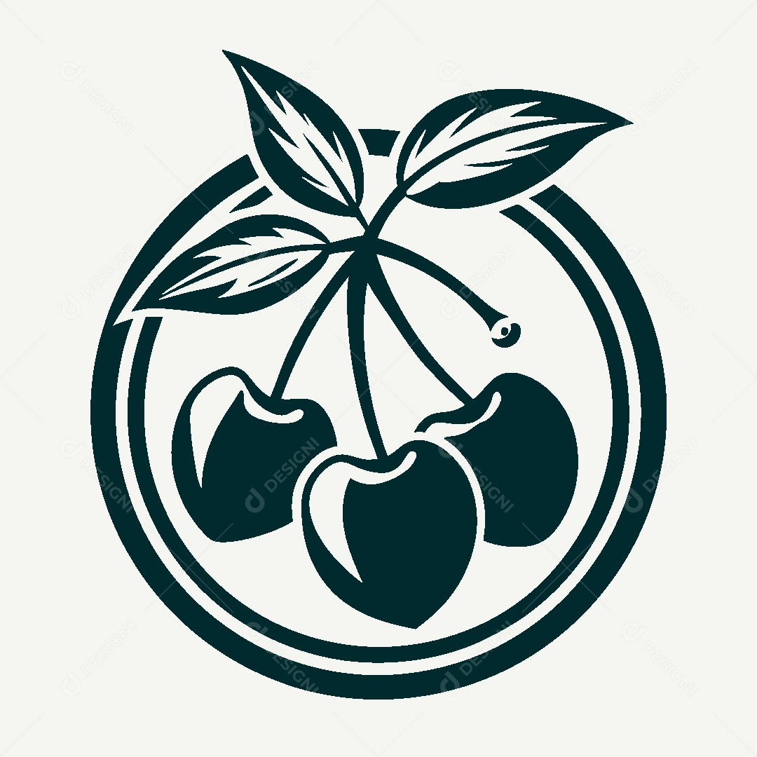 Modelo de Logo de Cereja Vetor EPS