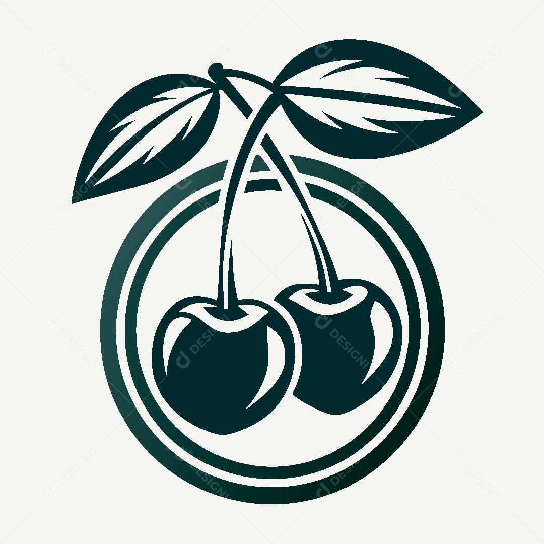 Modelo de Logo de Cereja Vetor EPS