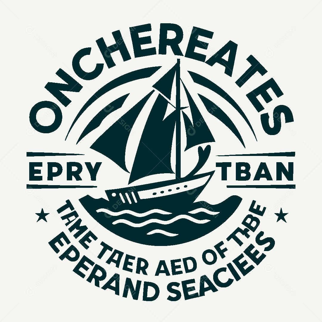 Modelo de Logo de Navio Vetor EPS
