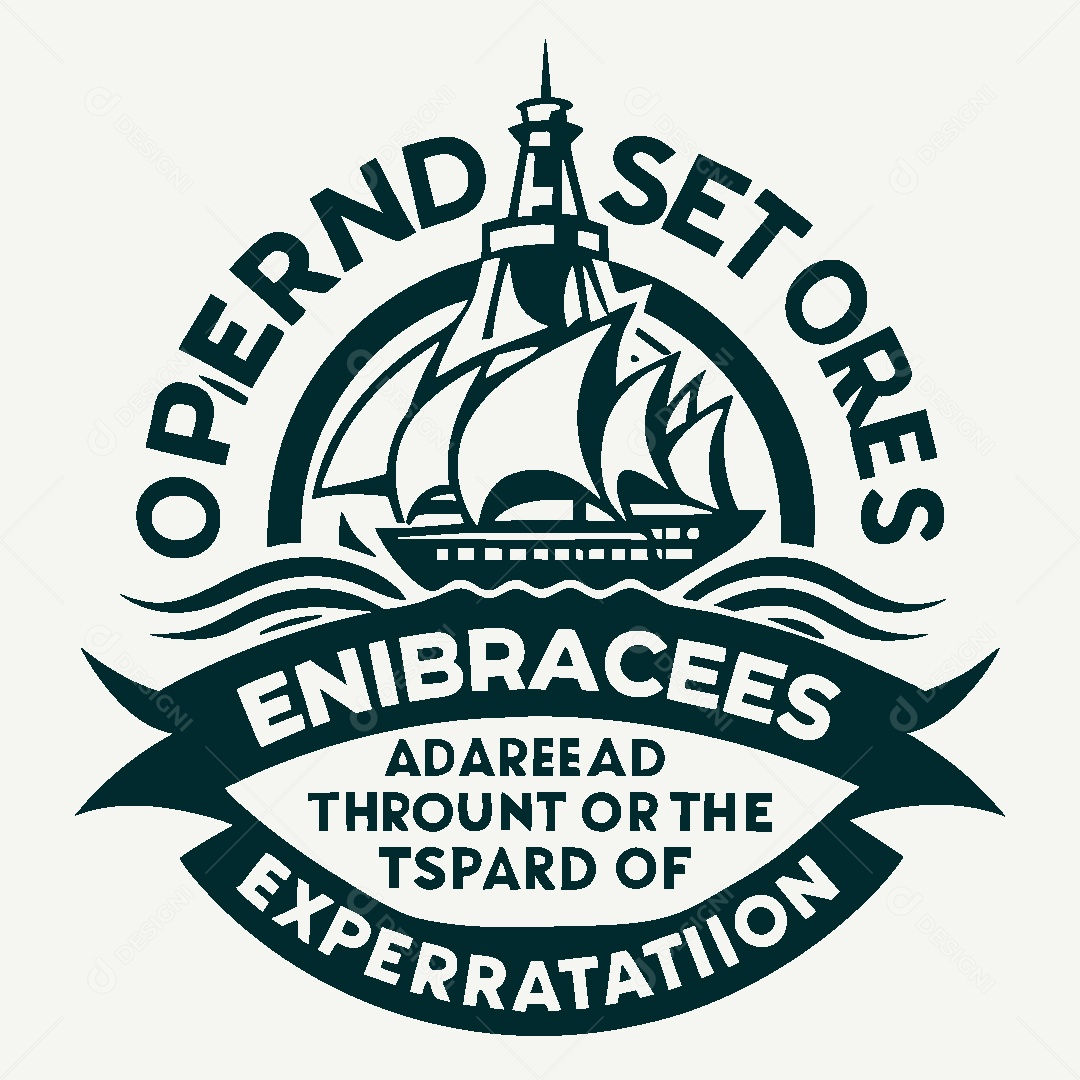 Modelo de Logo de Navio Vetor EPS