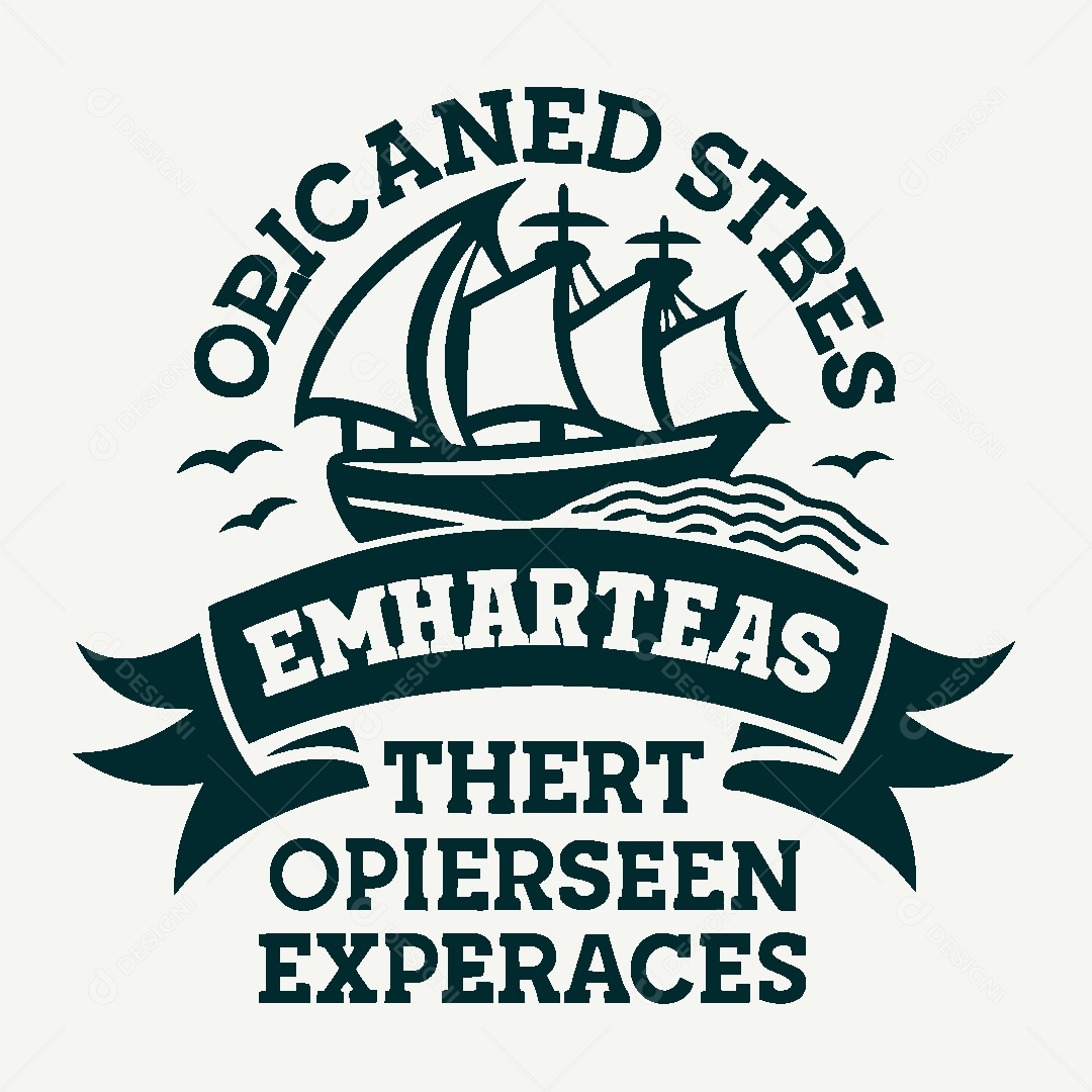 Modelo de Logo de Navio Vetor EPS