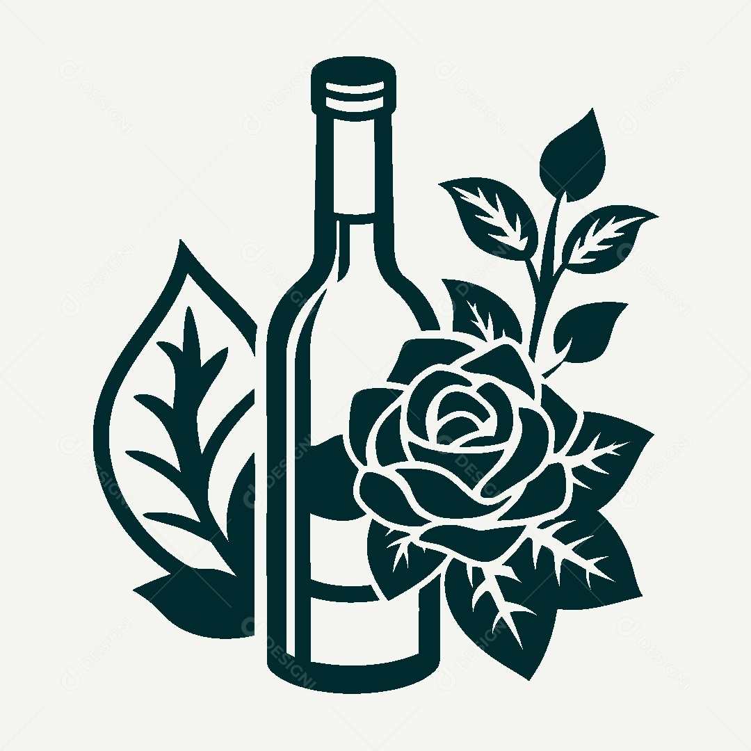 Modelo de Logo de Garrafa bebida Vetor EPS