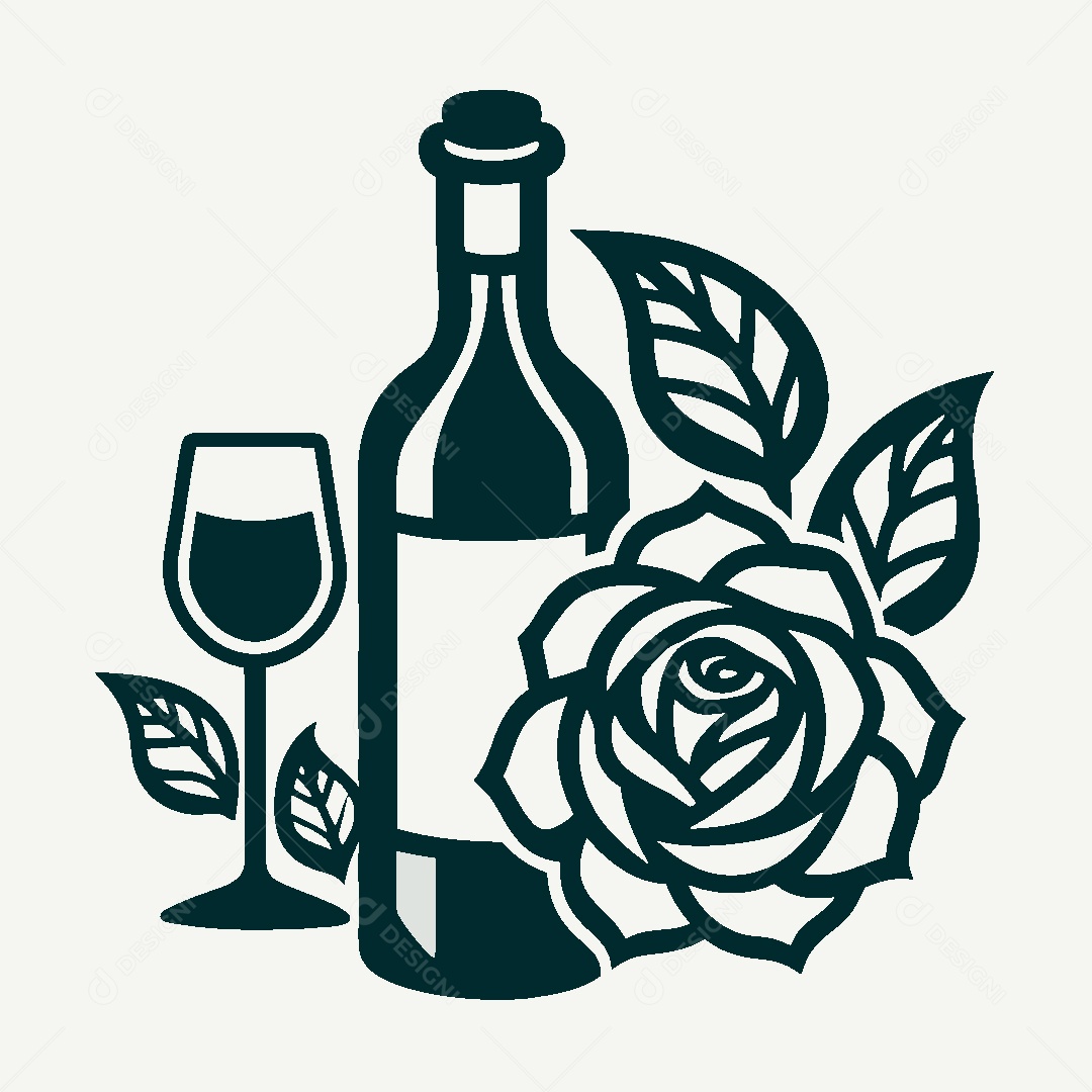 Modelo de Logo de Garrafa bebida Vetor EPS