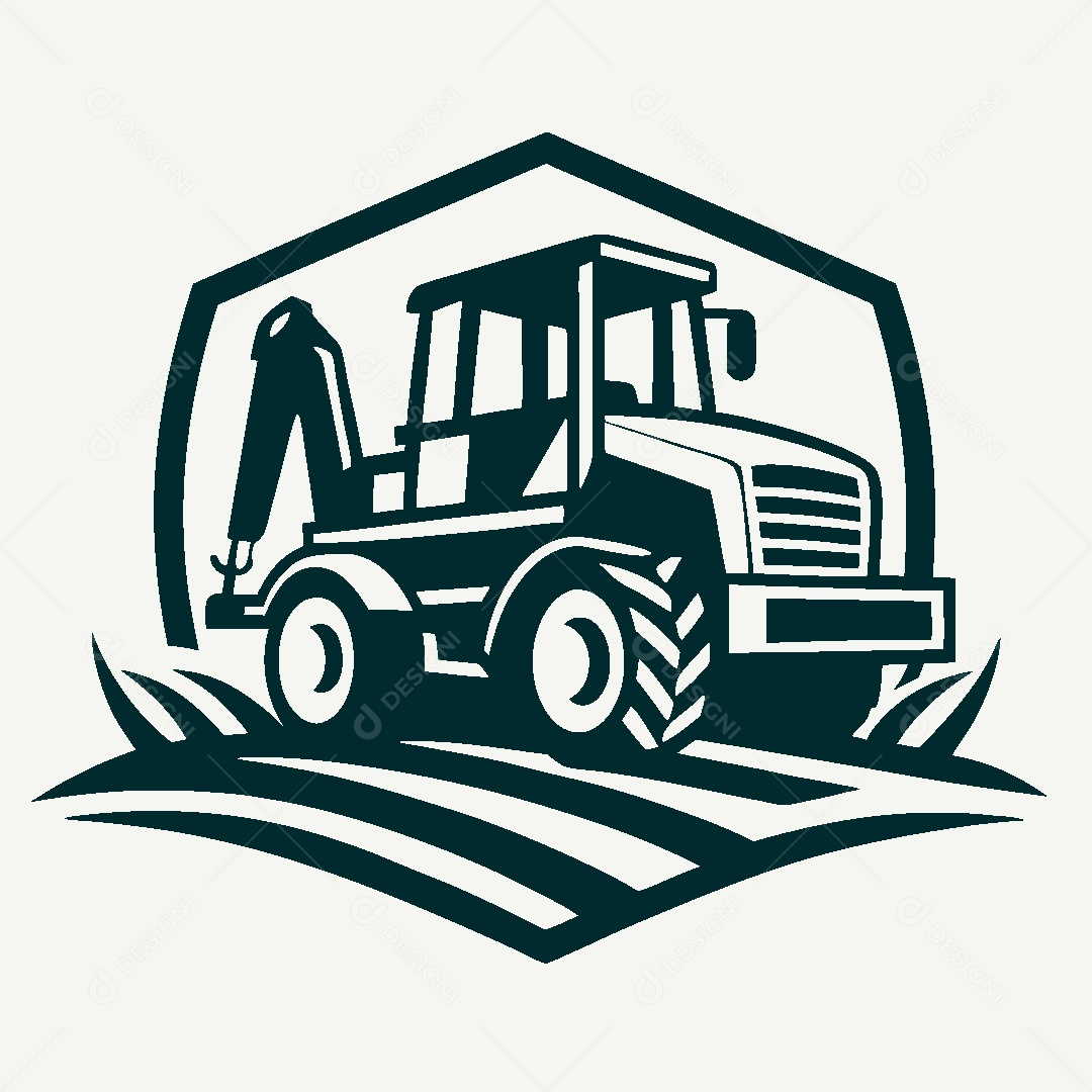 Modelo de Logo de Trator Vetor EPS