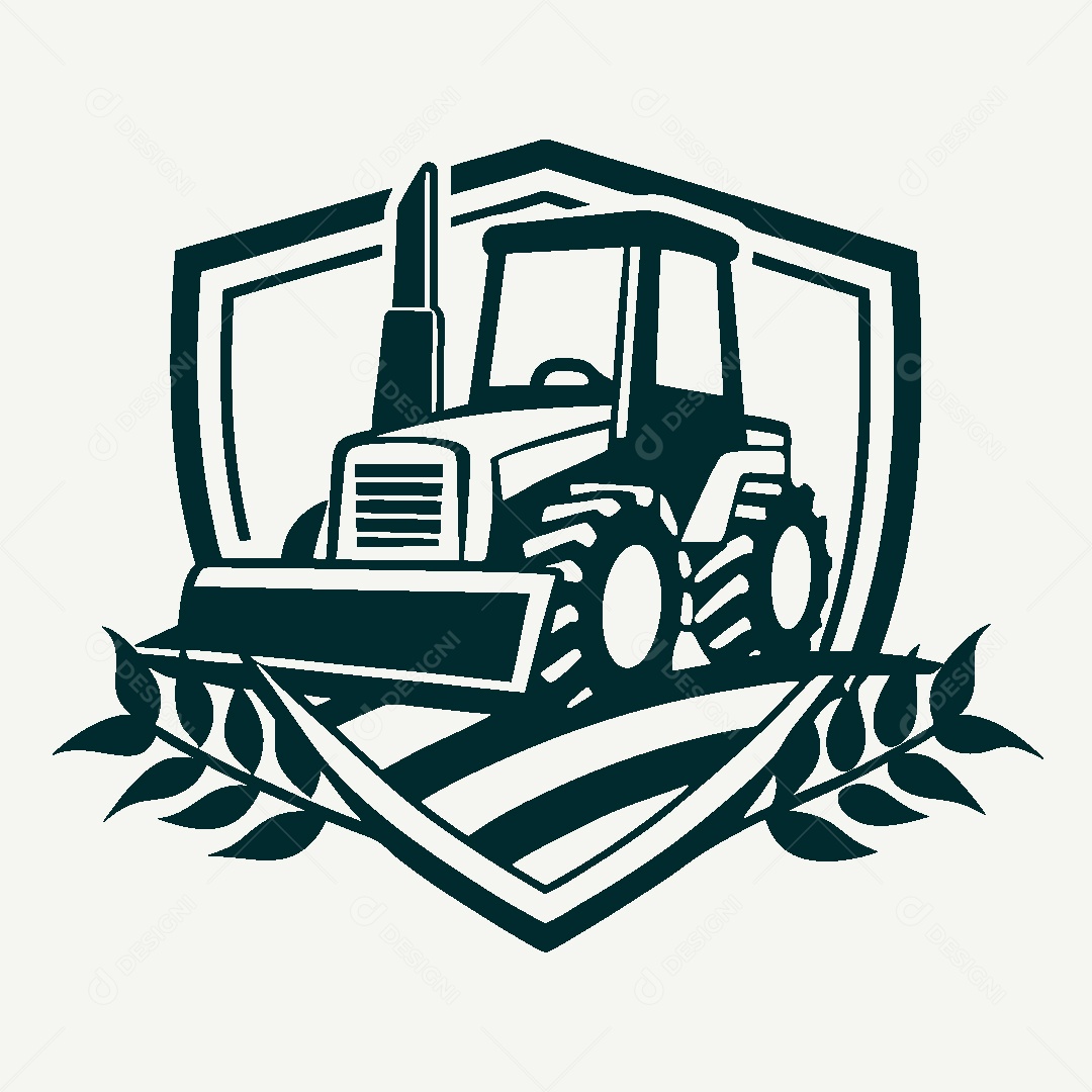 Modelo de Logo de Trator Vetor EPS