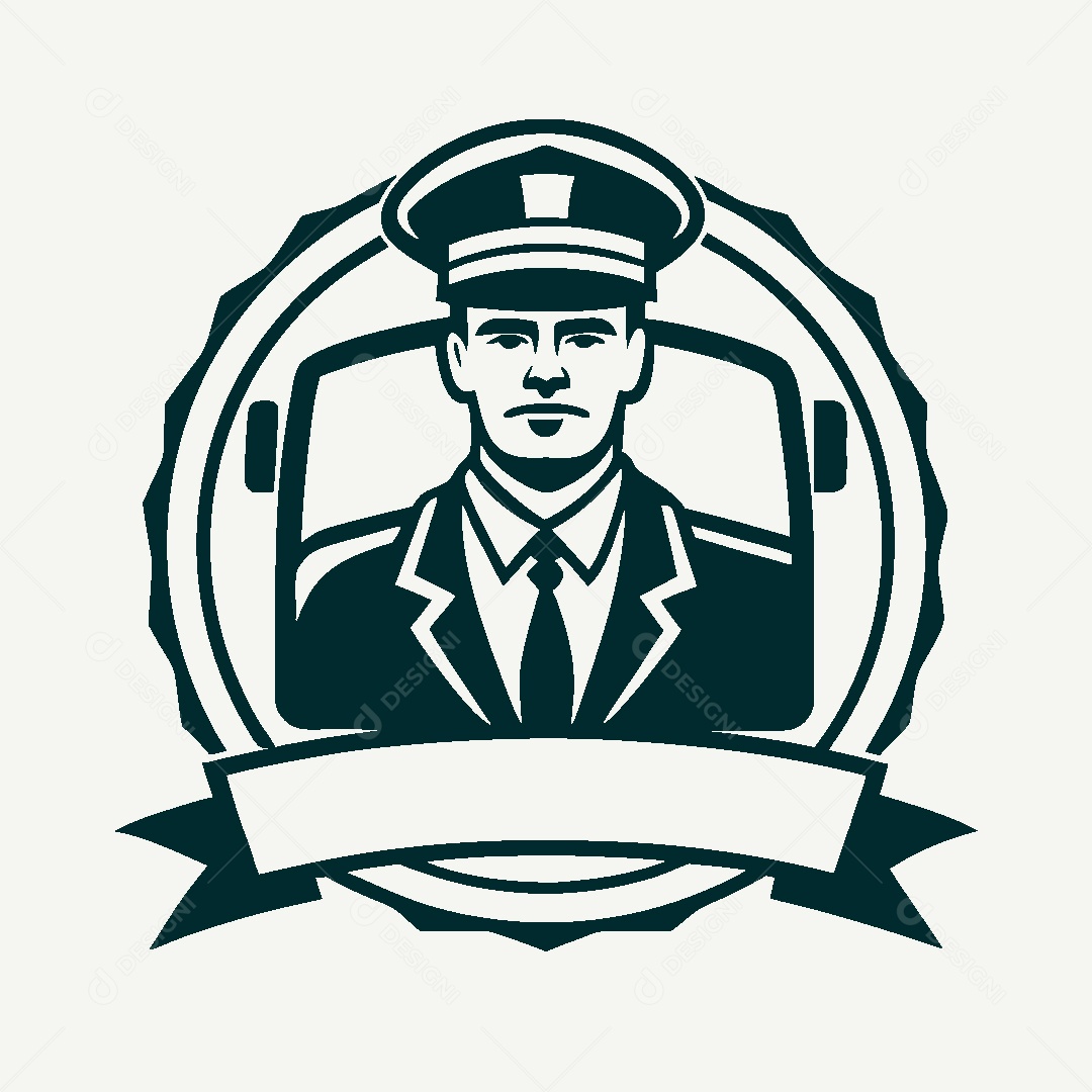Modelo de Logo de Motorista Chofer Vetor EPS