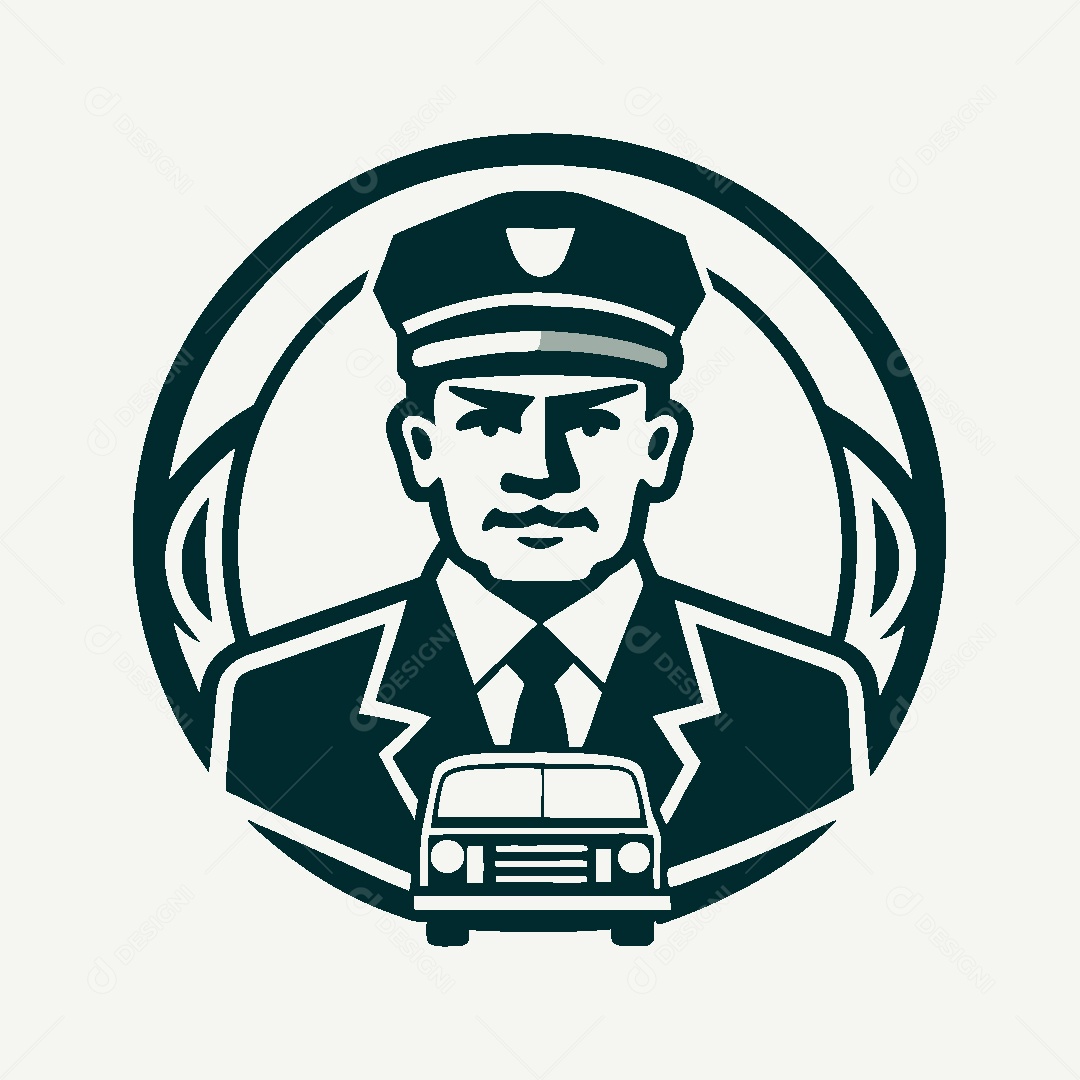 Modelo de Logo de Motorista Chofer Vetor EPS