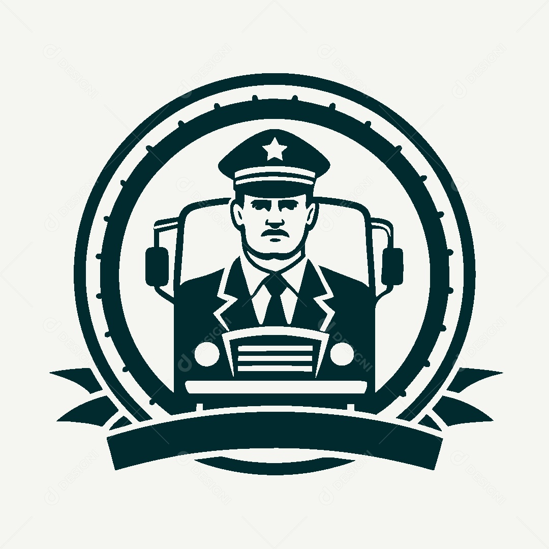 Modelo de Logo de Motorista Chofer Vetor EPS
