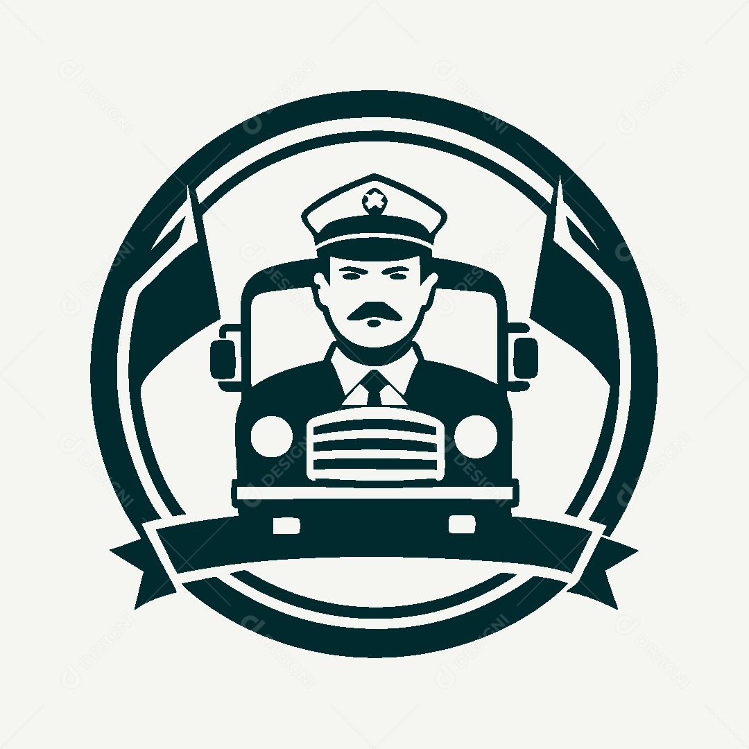 Modelo de Logo de Motorista Chofer Vetor EPS
