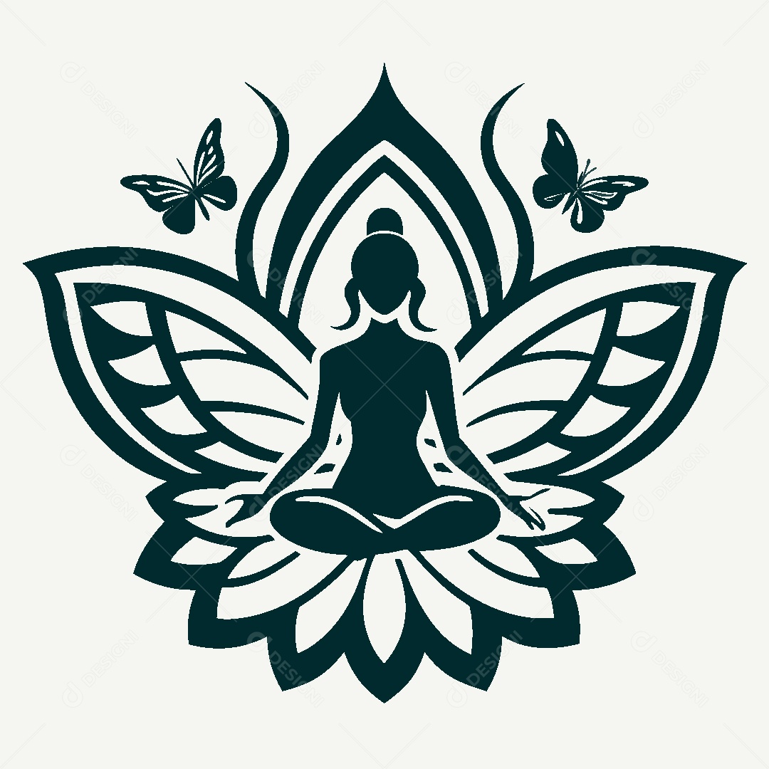 Modelo de Logo de Yoga Vetor EPS