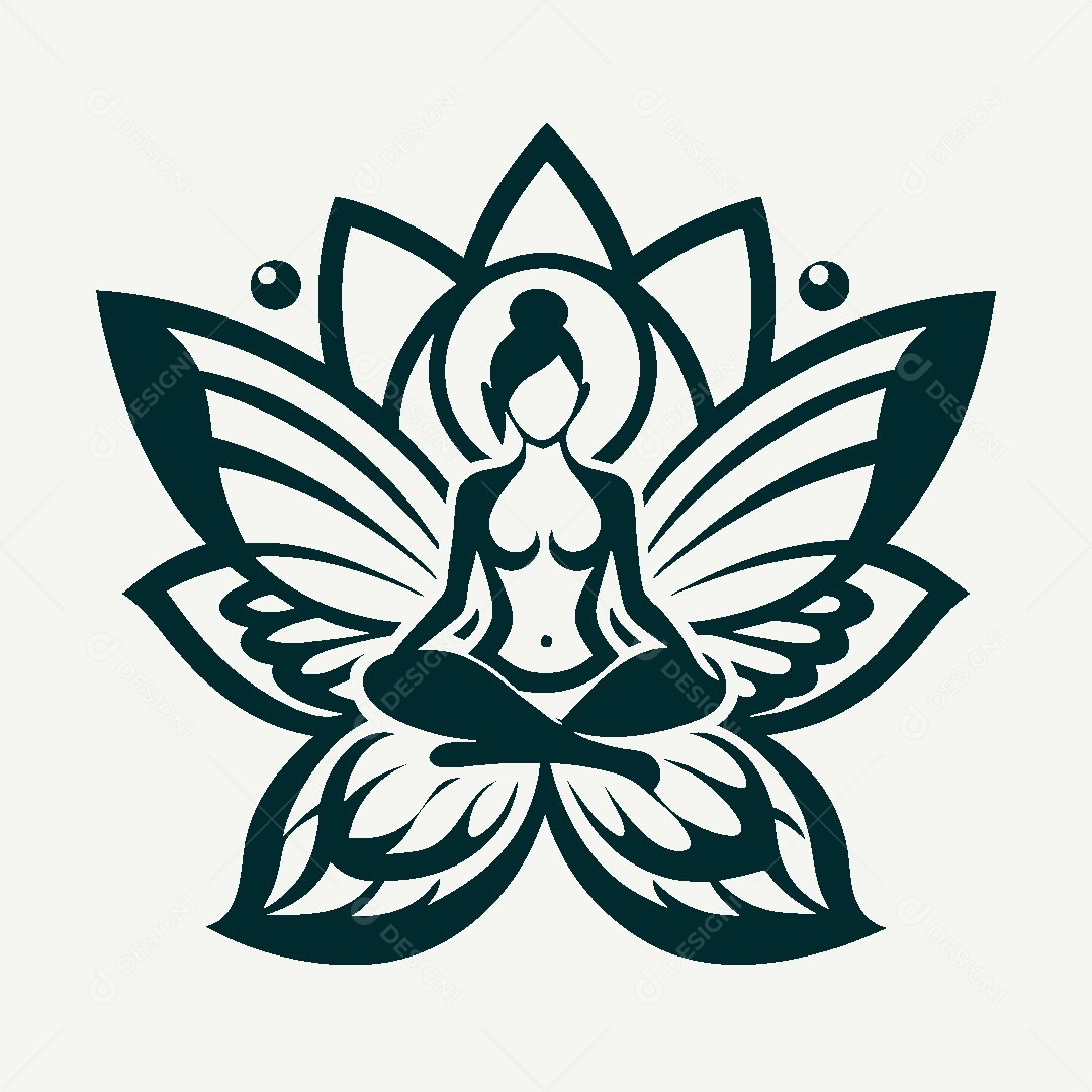 Modelo de Logo de Yoga Vetor EPS