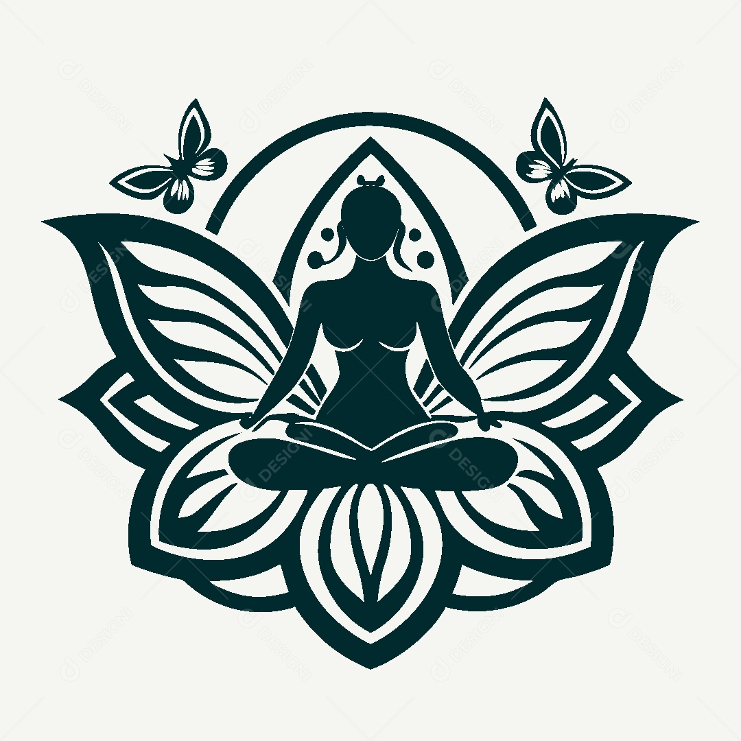 Modelo de Logo de Yoga Vetor EPS