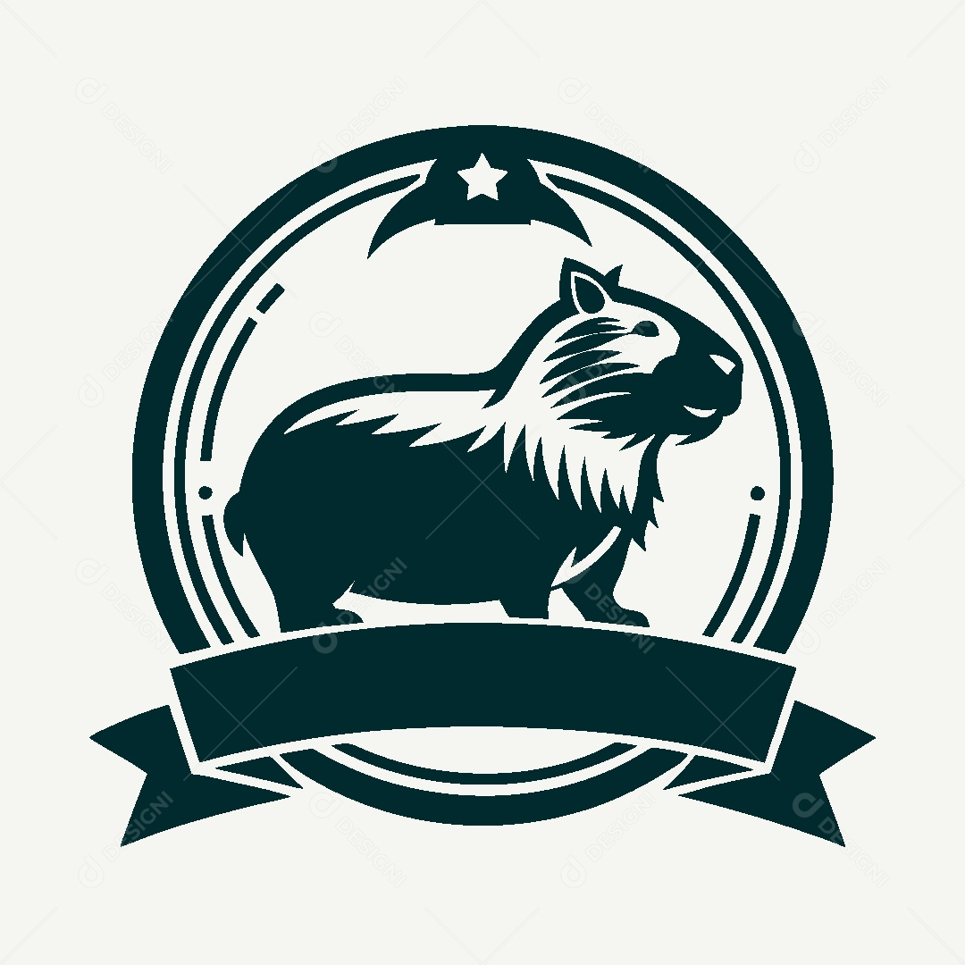 Modelo de Logo de Capivara Vetor EPS
