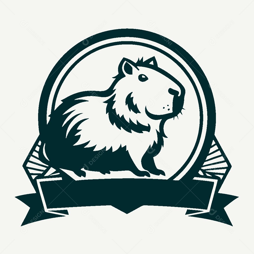 Modelo de Logo de Capivara Vetor EPS