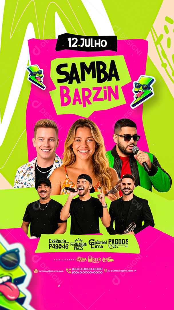 Story Flyer Samba Barzin Social Media PSD Editável