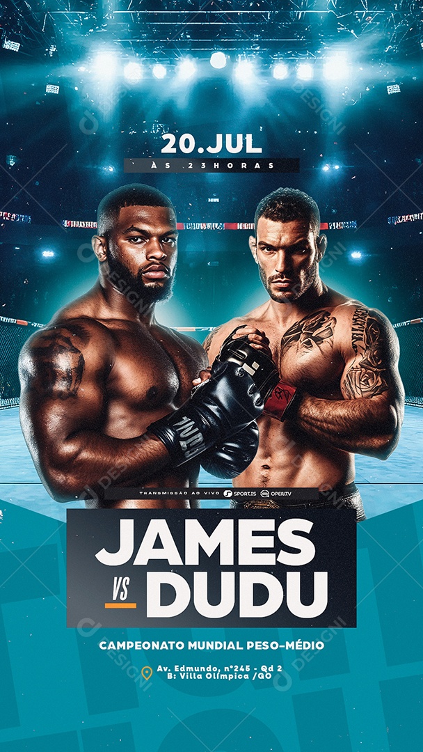 Story Campeonato Mundial Peso Médio Social Media PSD Editável