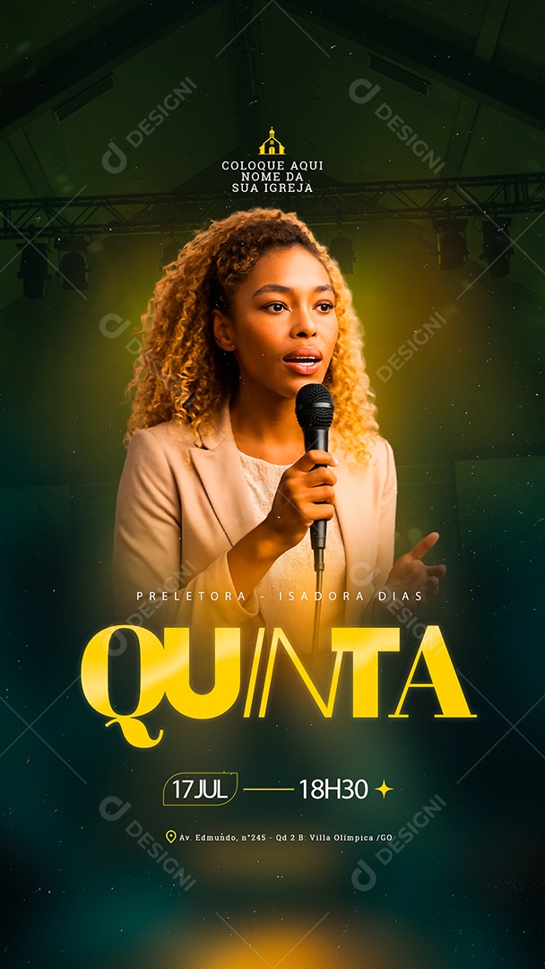 Story Flyer Gospel Quinta Social Media PSD Editável