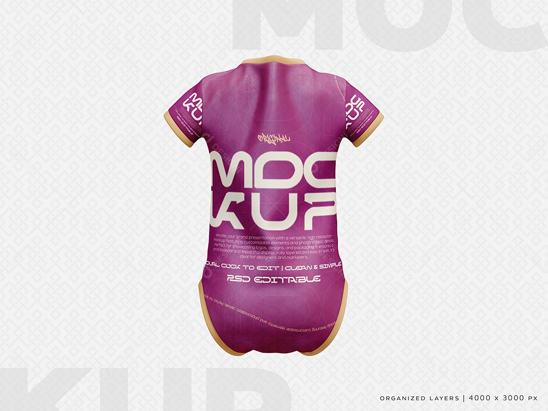 Roupa de Bebê Mockup PSD Editável