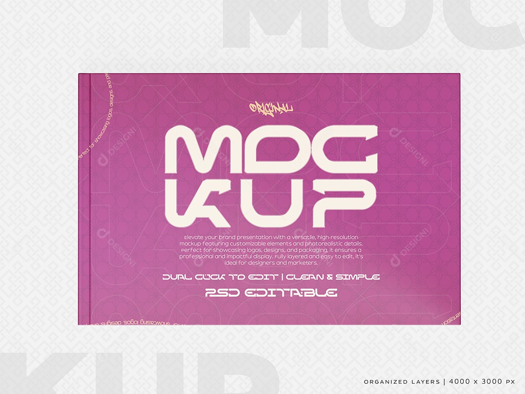 Livro de Capa Dura PSD Editável