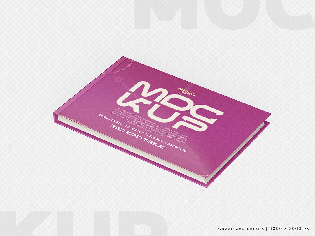 Livro de Capa Dura PSD Editável