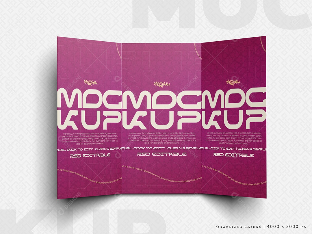 Mockup Cardápio De Restaurante PSD Editável