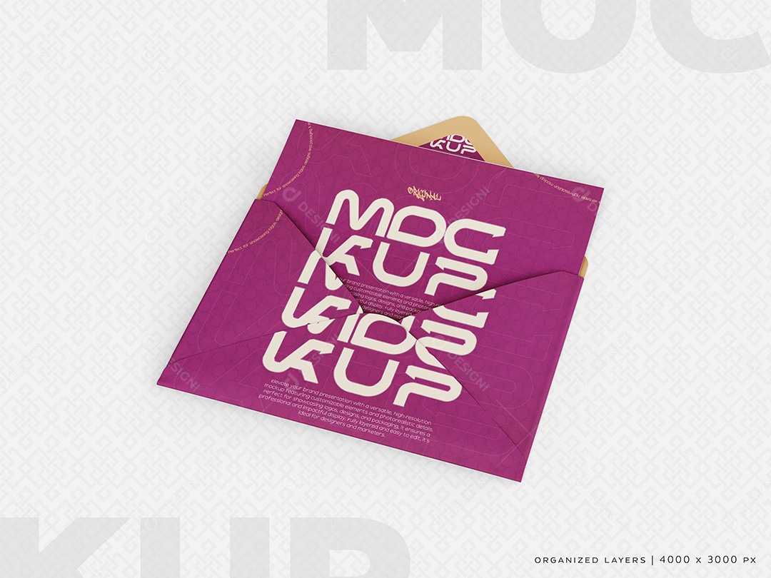 Mockup Cartão de Convite PSD Editável