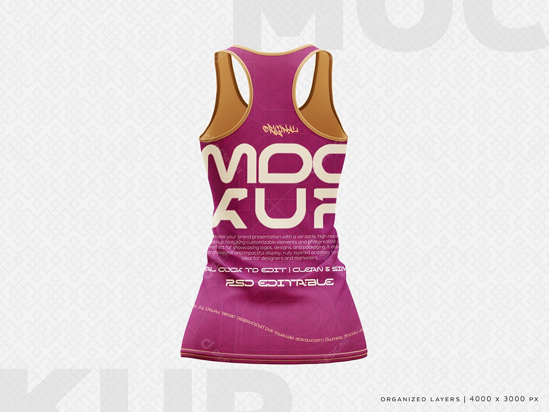 Blusa Feminina Regata Mockup PSD Editável