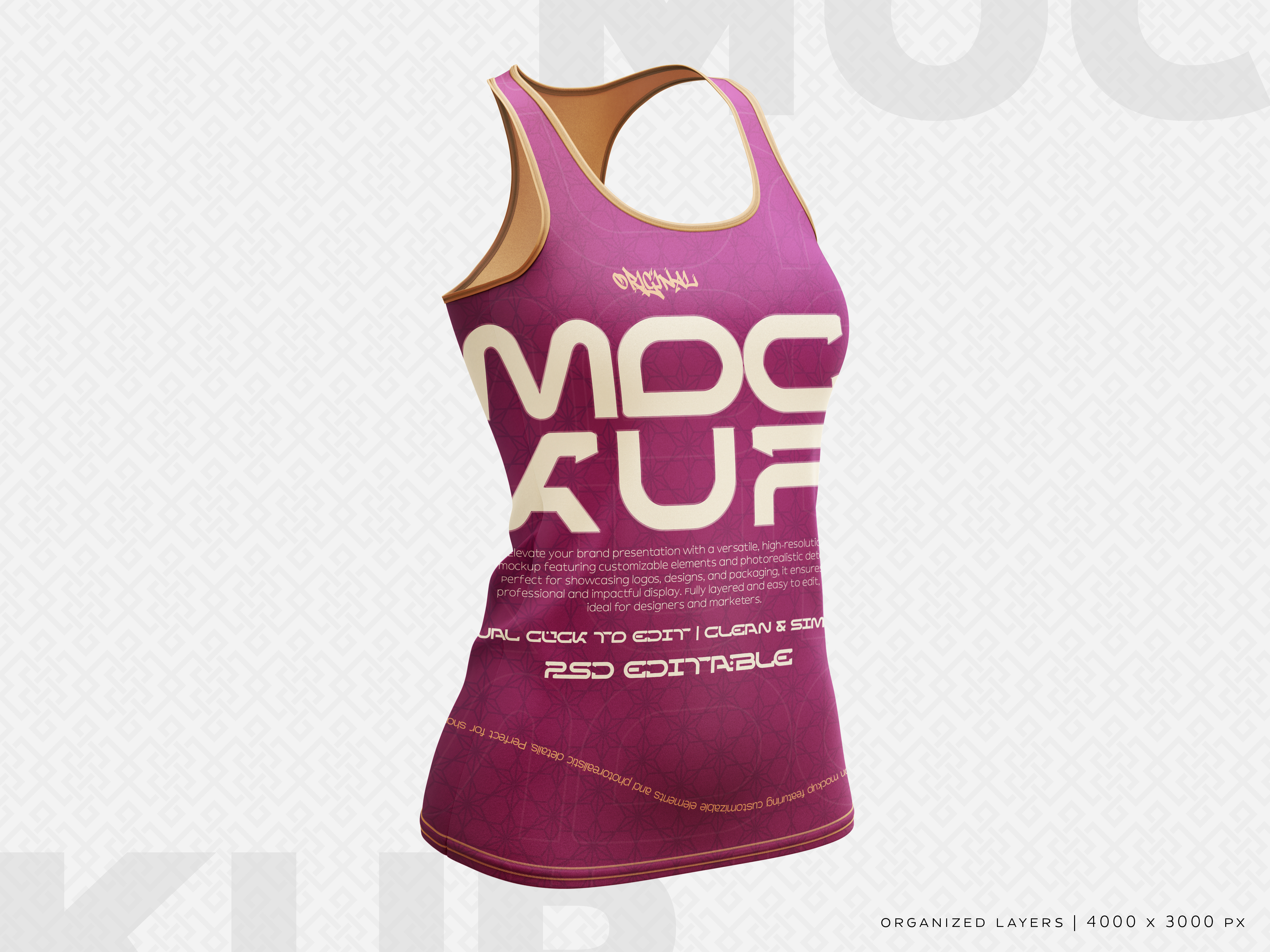 Blusa Feminina Regata Mockup PSD Editável