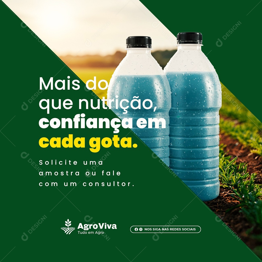 Agropecuária Mais do Que Nutrição Social Media PSD Editável
