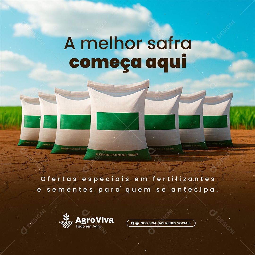 Agropecuária A Melhor Safa Começa Aqui Social Media PSD Editável