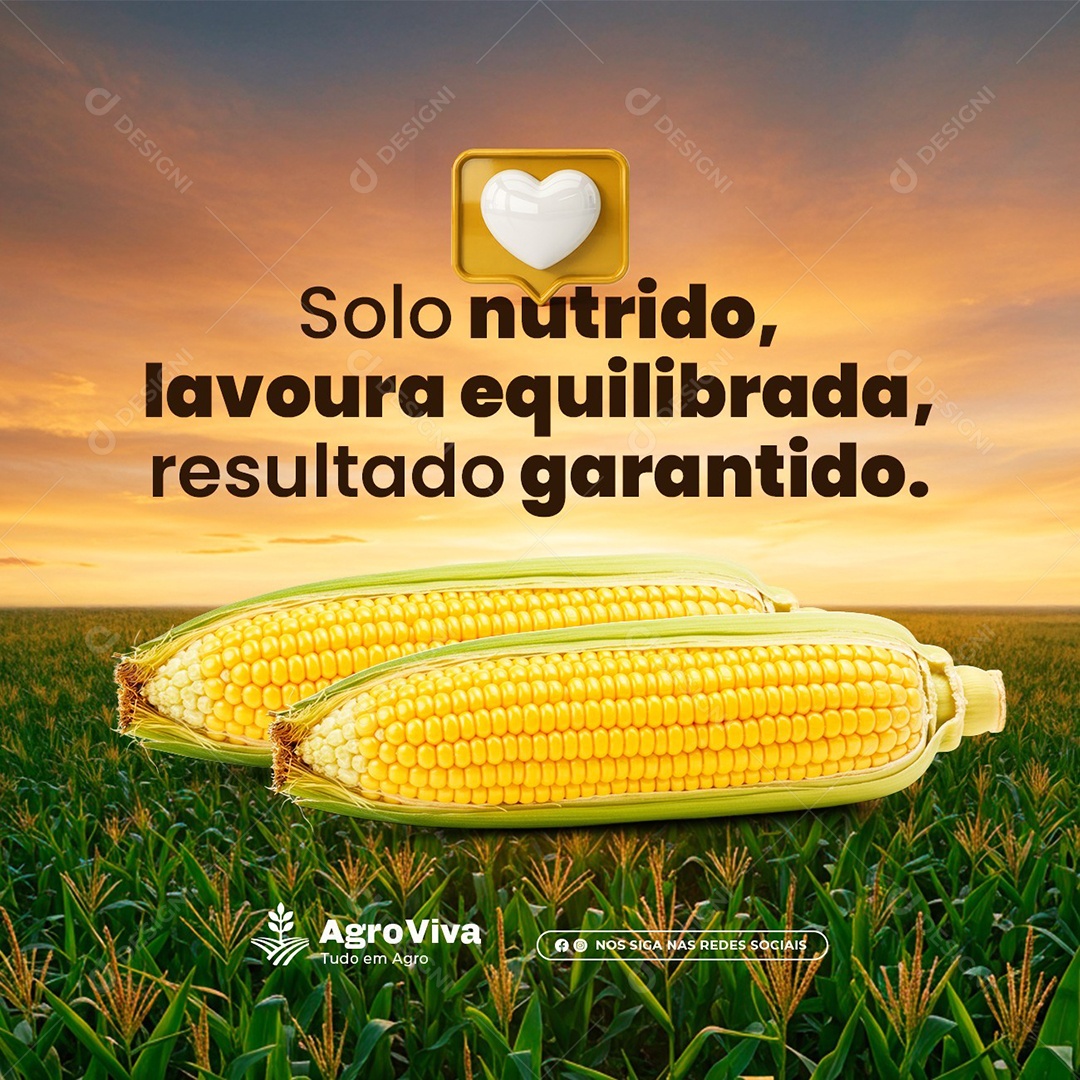 Agropecuária Solo Nutrido Social Media PSD Editável
