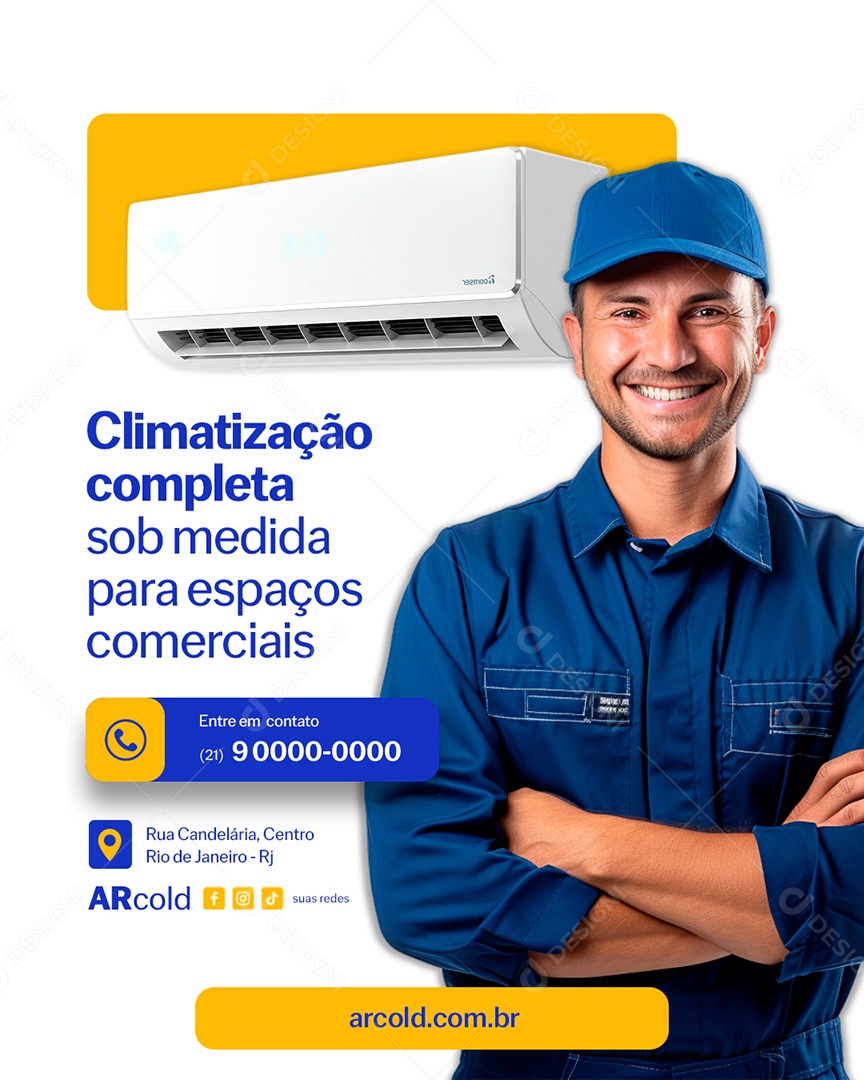 Ar Condicionado Climatização Completa Social Media PSD Editável