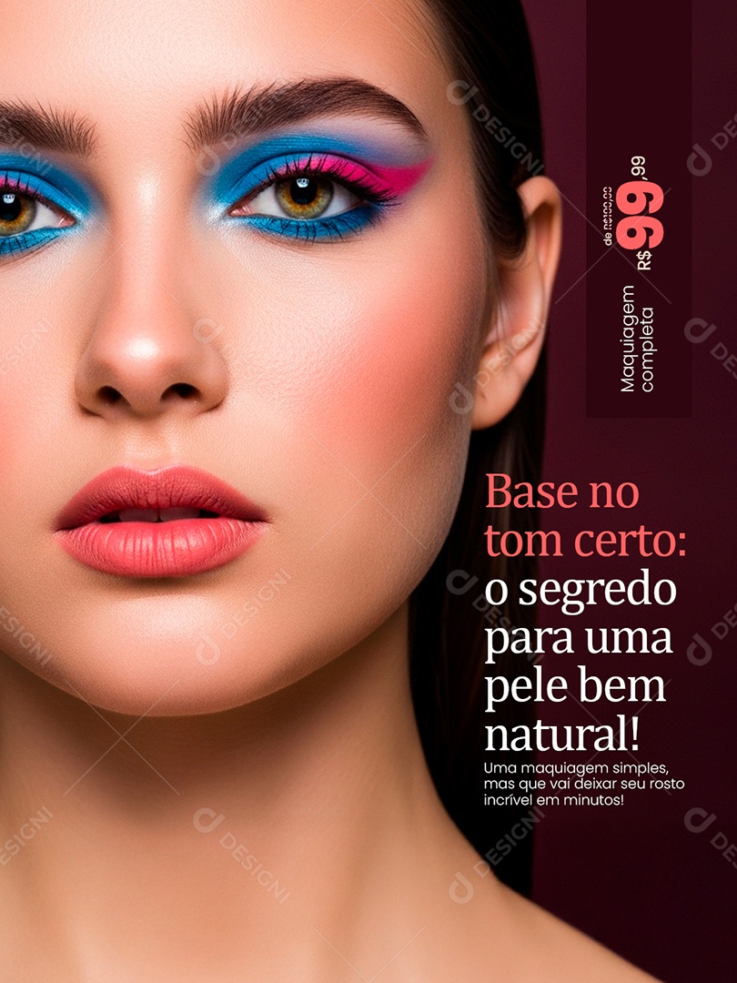 Maquiadora Base no Tom Certo Social Media PSD Editável