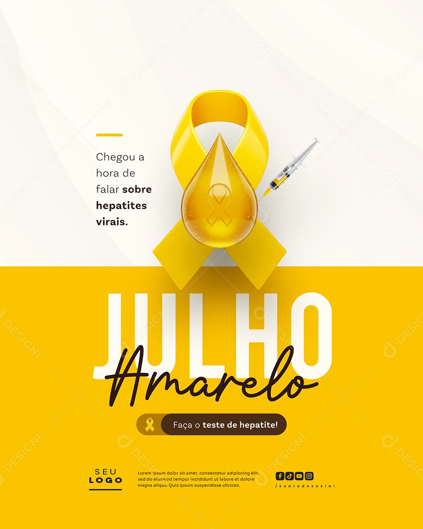 Julho Amarelo Social Media PSD Editável