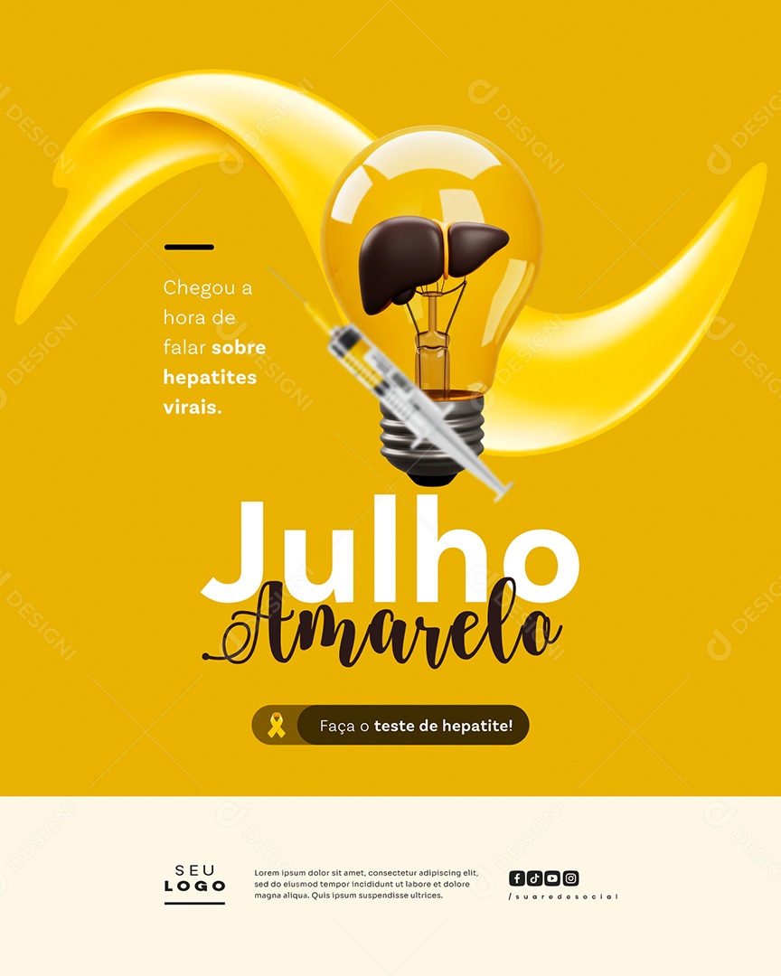Julho Amarelo Social Media PSD Editável