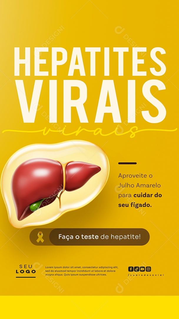 Story Julho Amarelo Social Media PSD Editável