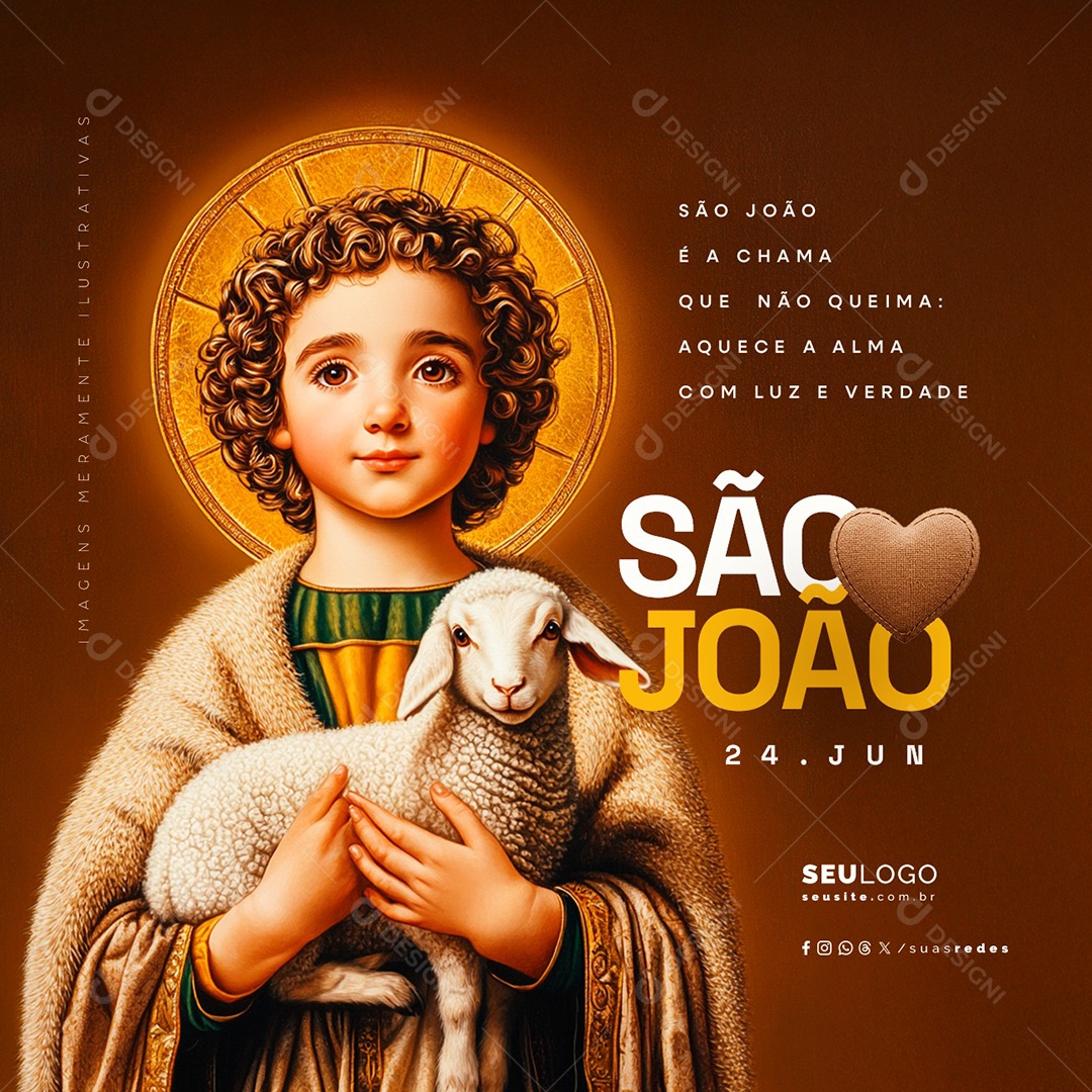 Dia de São João 24 de Junho Social Media PSD Editável