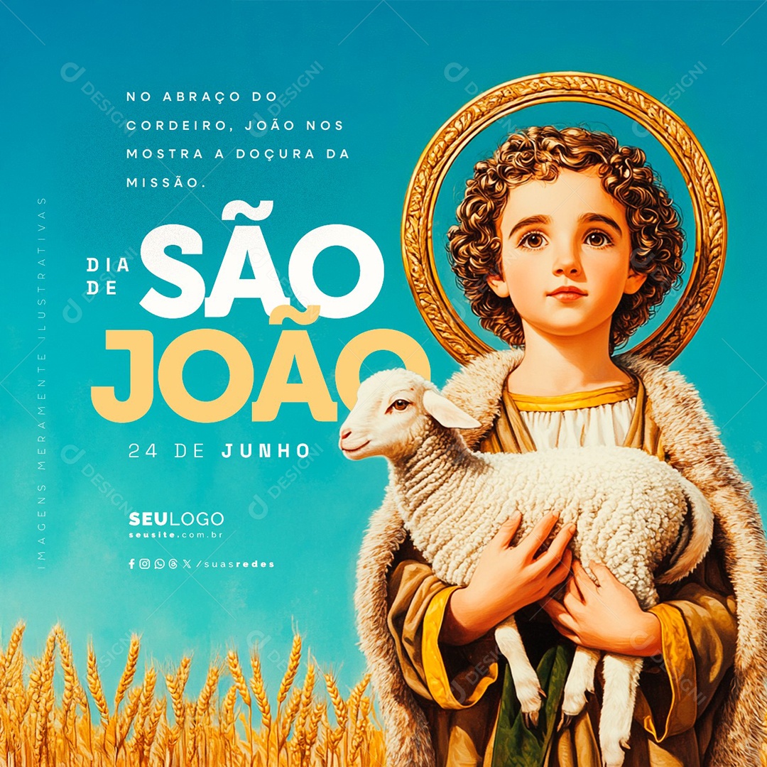 Dia de São João 24 de Junho Social Media PSD Editável