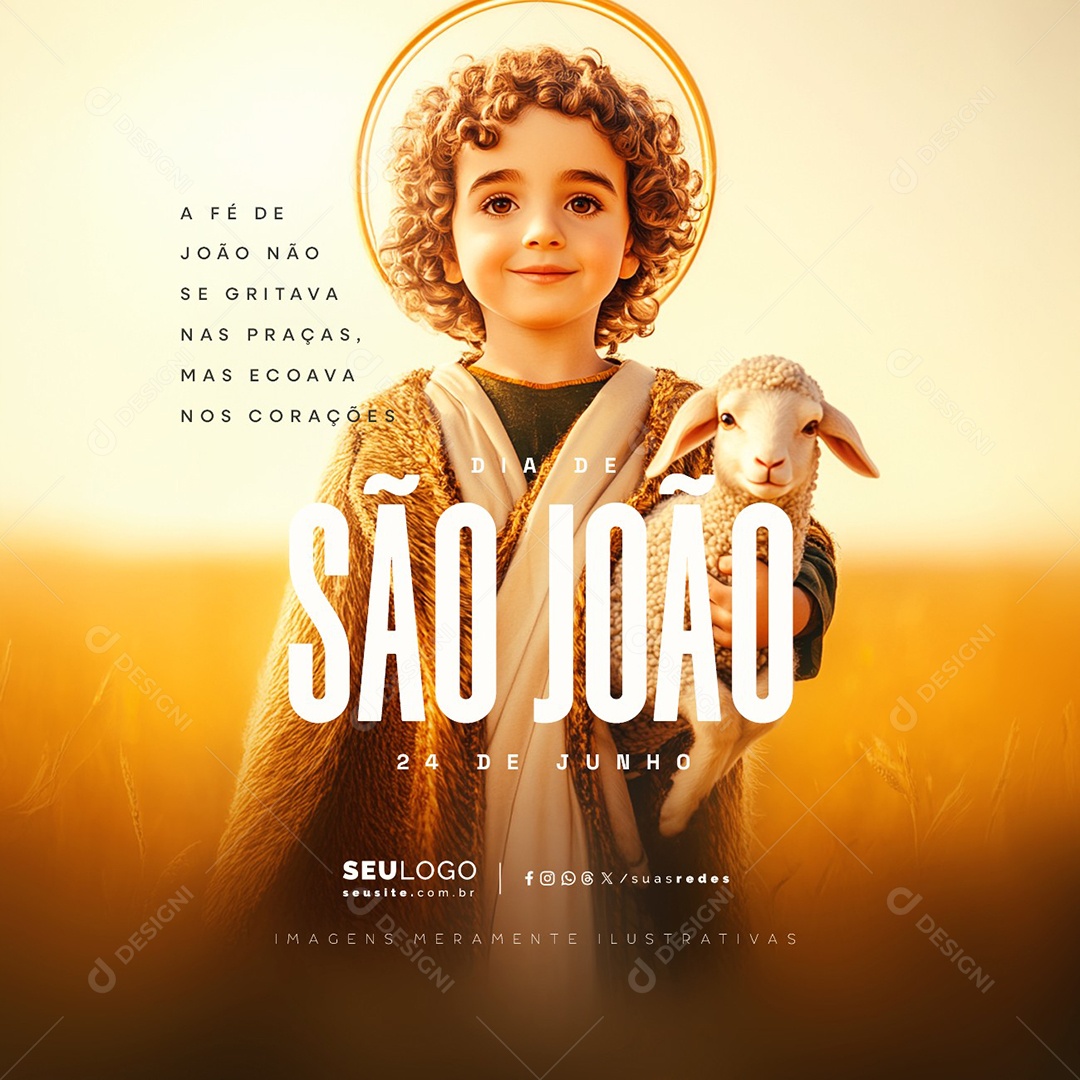 Dia de São João 24 de Junho Social Media PSD Editável