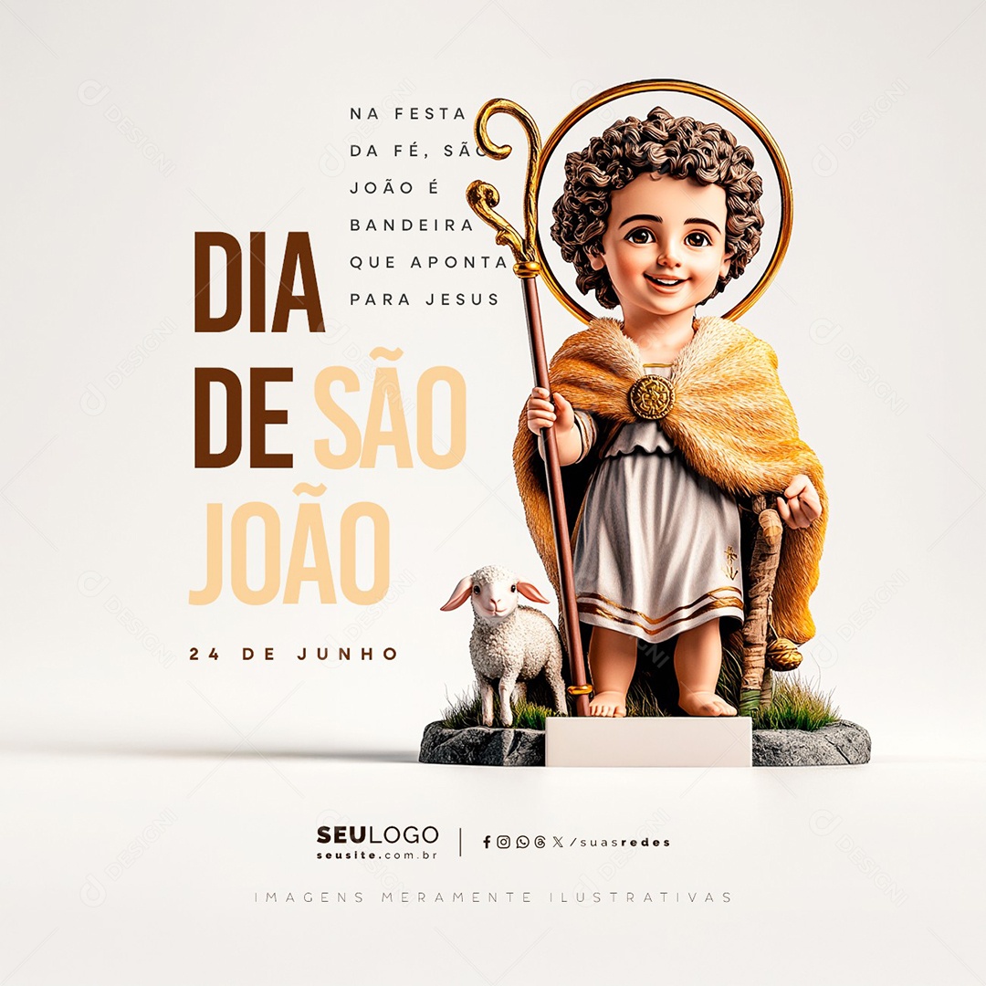 Dia de São João 24 de Junho Social Media PSD Editável