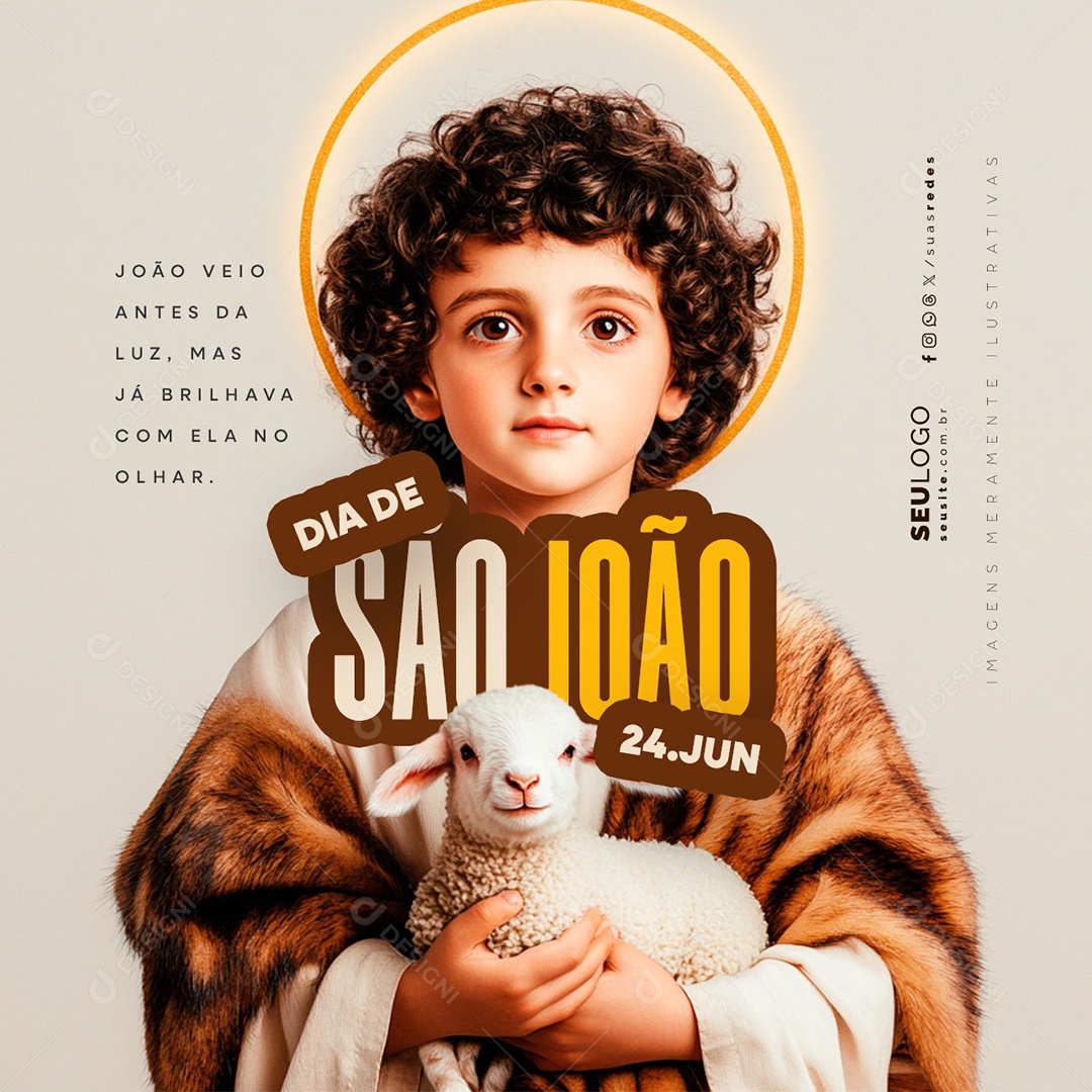 Dia de São João 24 de Junho Social Media PSD Editável