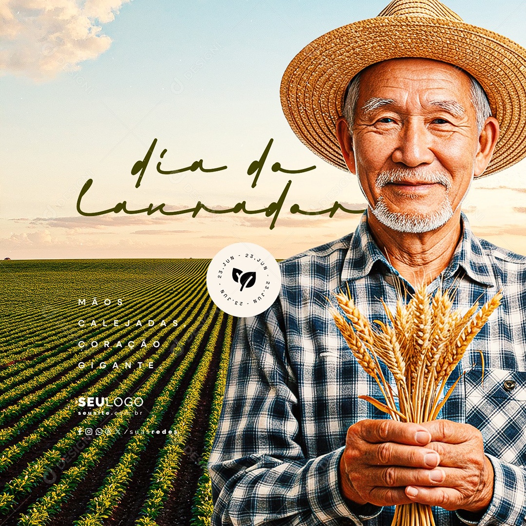 Dia do Lavrador 23 De Junho Social Media PSD Editável