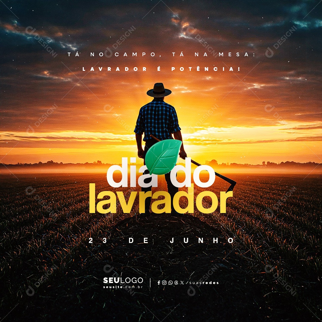 Dia do Lavrador 23 De Junho Social Media PSD Editável