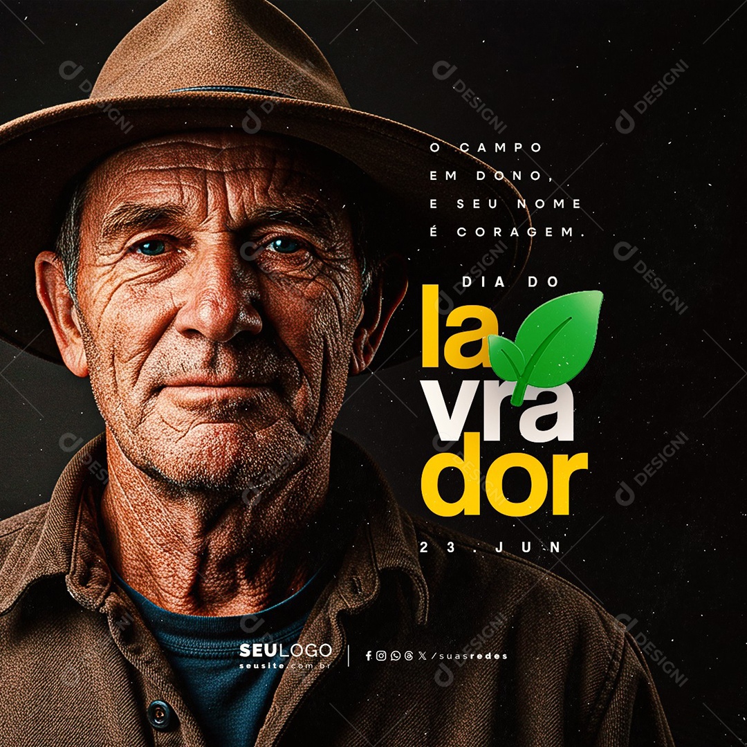Feliz Dia do Lavrador 23 De Junho Social Media PSD Editável