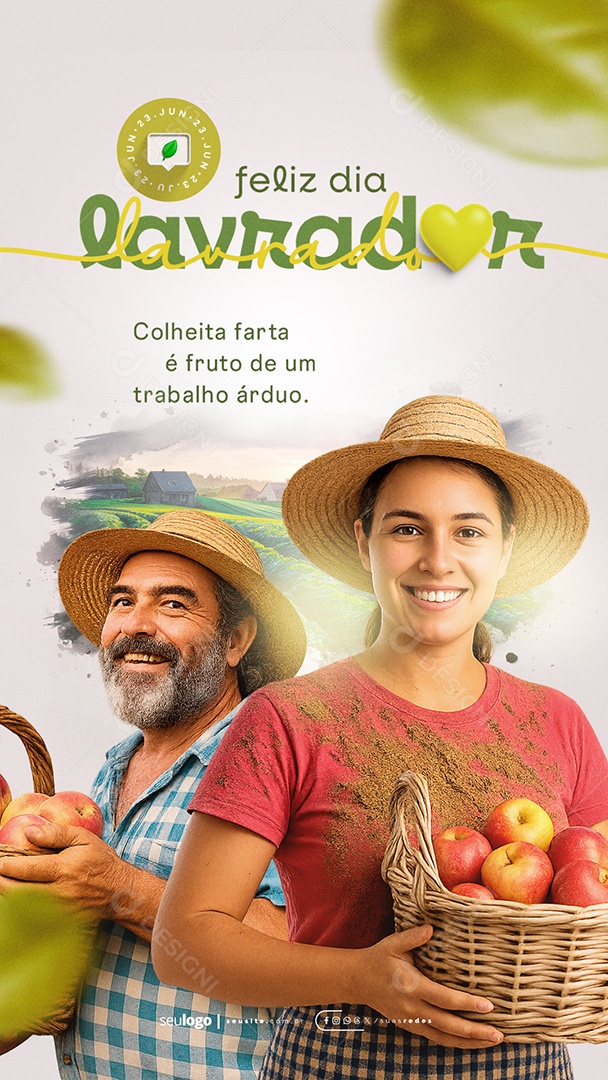 Story Feliz Dia do Lavrador 23 De Junho Social Media PSD Editável