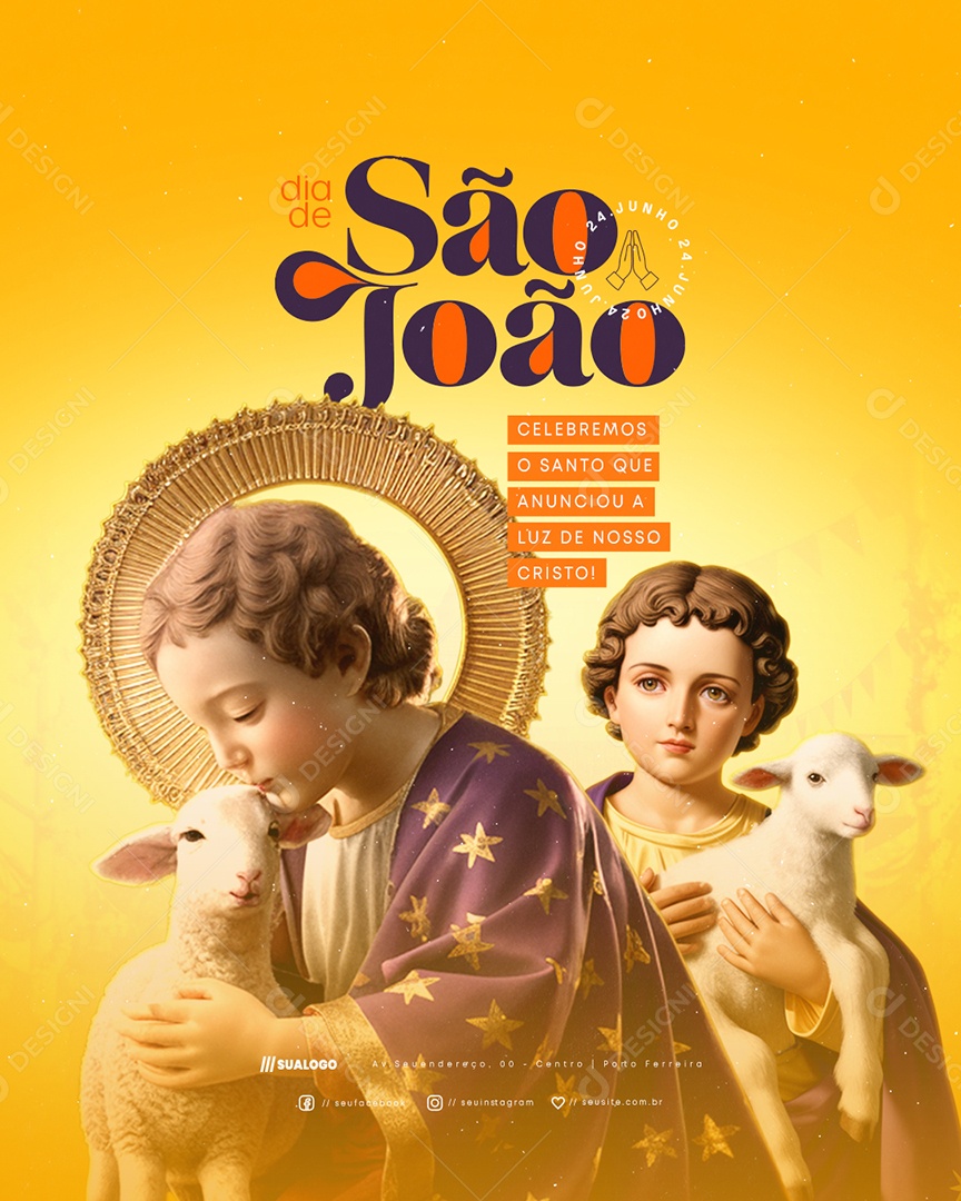 Dia de São João 24 de Junho Social Media PSD Editável